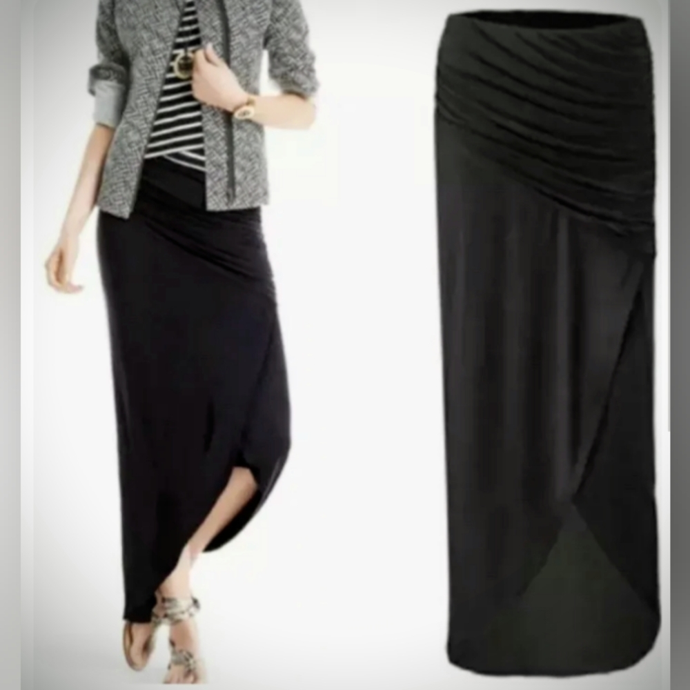 Brand New Spring 2016 CAbi Run Around Skirt 5052 Black Jersey Maxi Skirt, Medium